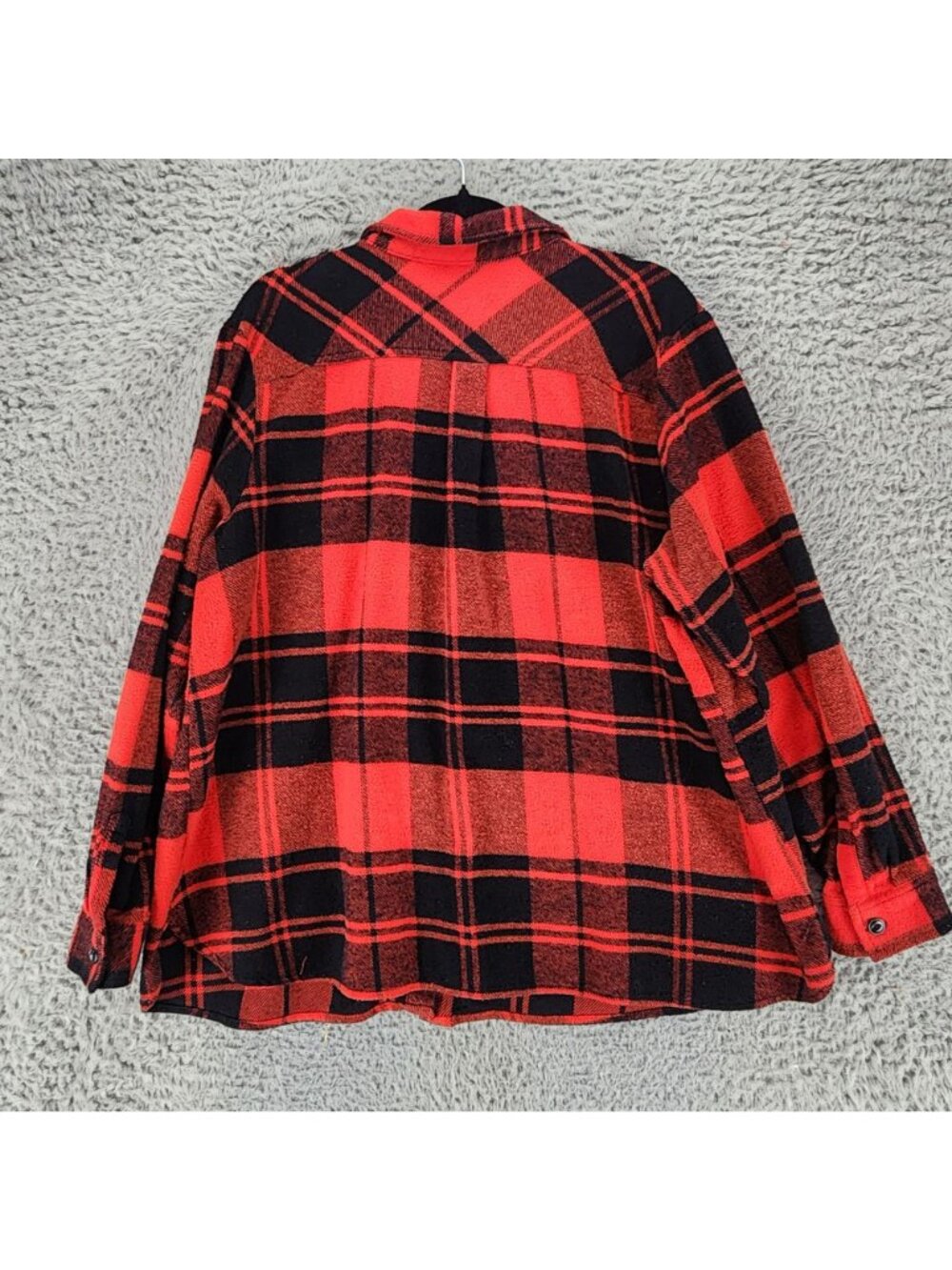 Old Navy Top Womens XXL Red Plaid Flannel The Classic Button Up Shirt *Read* - Picture 9 of 10